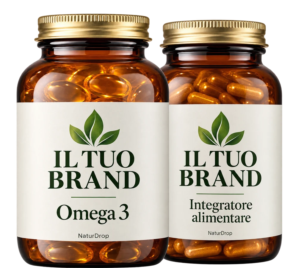 Esempio di barattoli personalizzati con il tuo brand